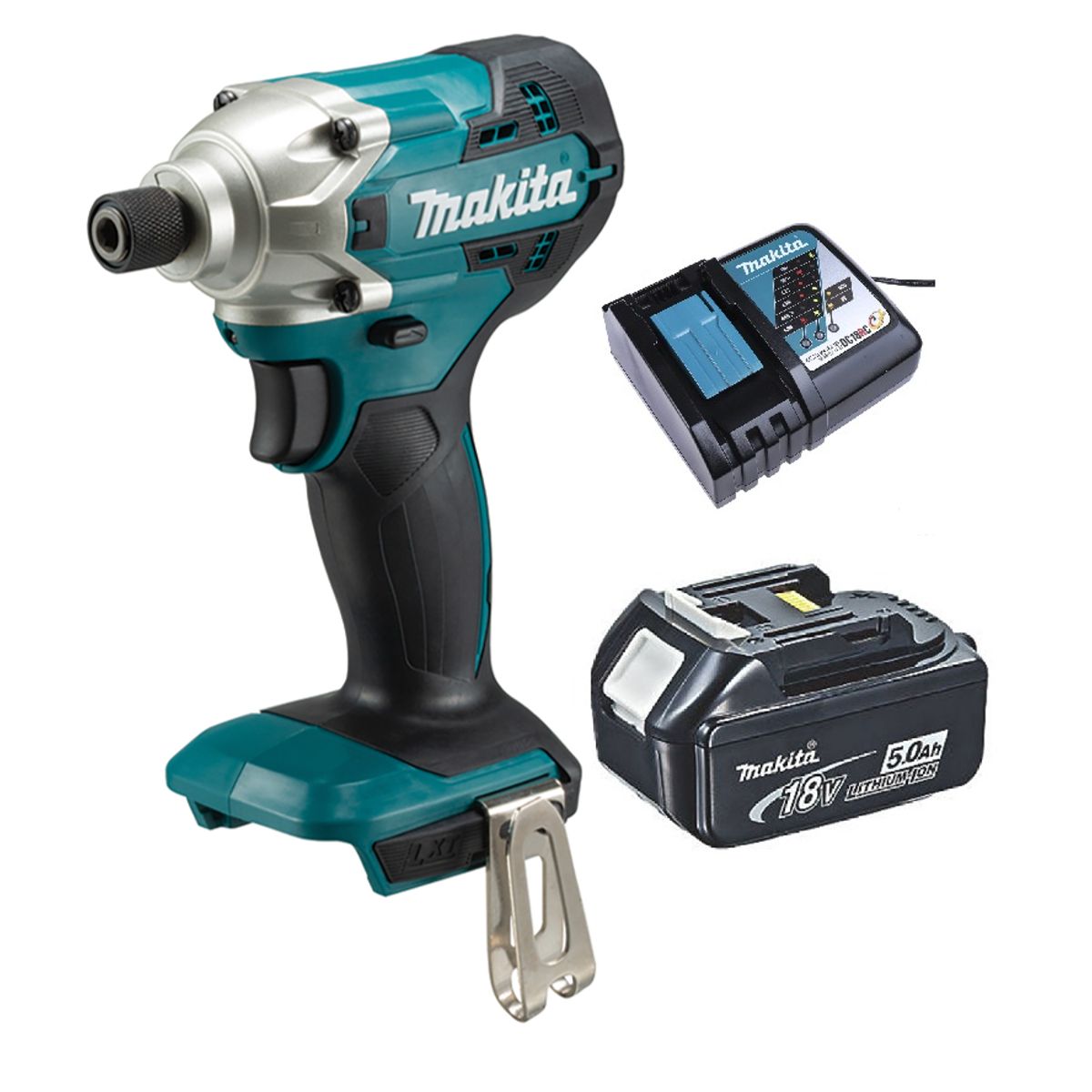 MAKITA - Atornillador Impacto 18v Inalámbrico 155 Nm Makita DTD156 (5 Ah)