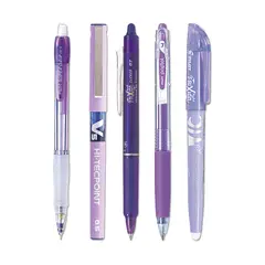 PILOT - Set Bolígrafos Colección 5 Uds Modelo V5 Violeta