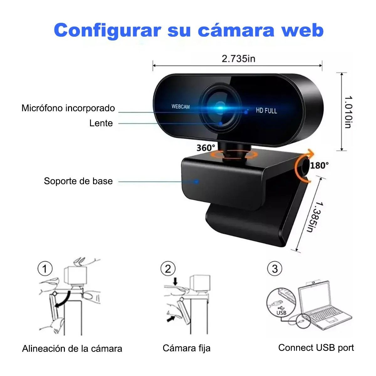GENERICO - Cámara Web 4k Uhd 8mp Enfoque Automático Con 60fps Y Mics BELUG
