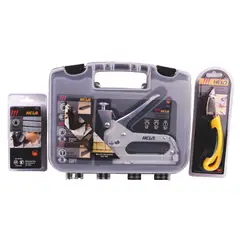 HELA - Kit para Retapizar Sillas y Muebles Engrapadora + Grapas 8mm + Quitagrapas