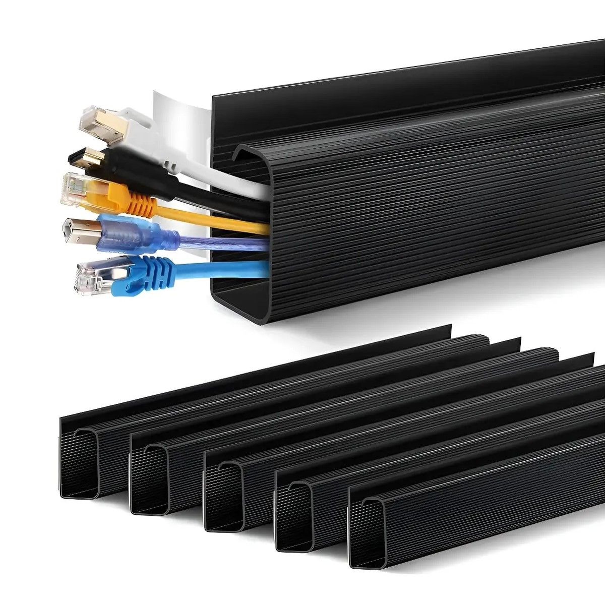 GENERICO - Organizador Cables Escritorio Bandeja Canaleta Cables 240cm BELUG
