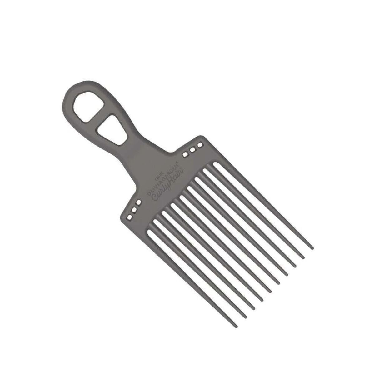 GENERICO - Peine Carbon Pick Comb Curly hair Olivia Garden Gris