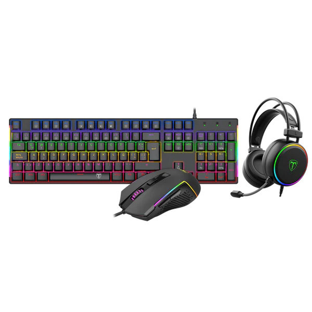 T-DAGGER - Combo Gamer Teclado + Mouse + Audífonos - T-Dagger TG S009