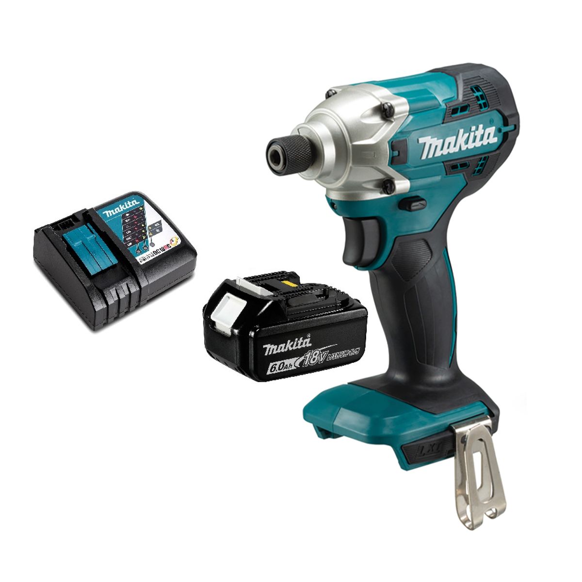 MAKITA - Atornillador Impacto 18v Inalámbrico 155 Nm Makita DTD156 (6 Ah)