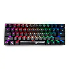 HYPE LEGEND - Teclado Mecánico Gamer Rebel Black Switch Blue