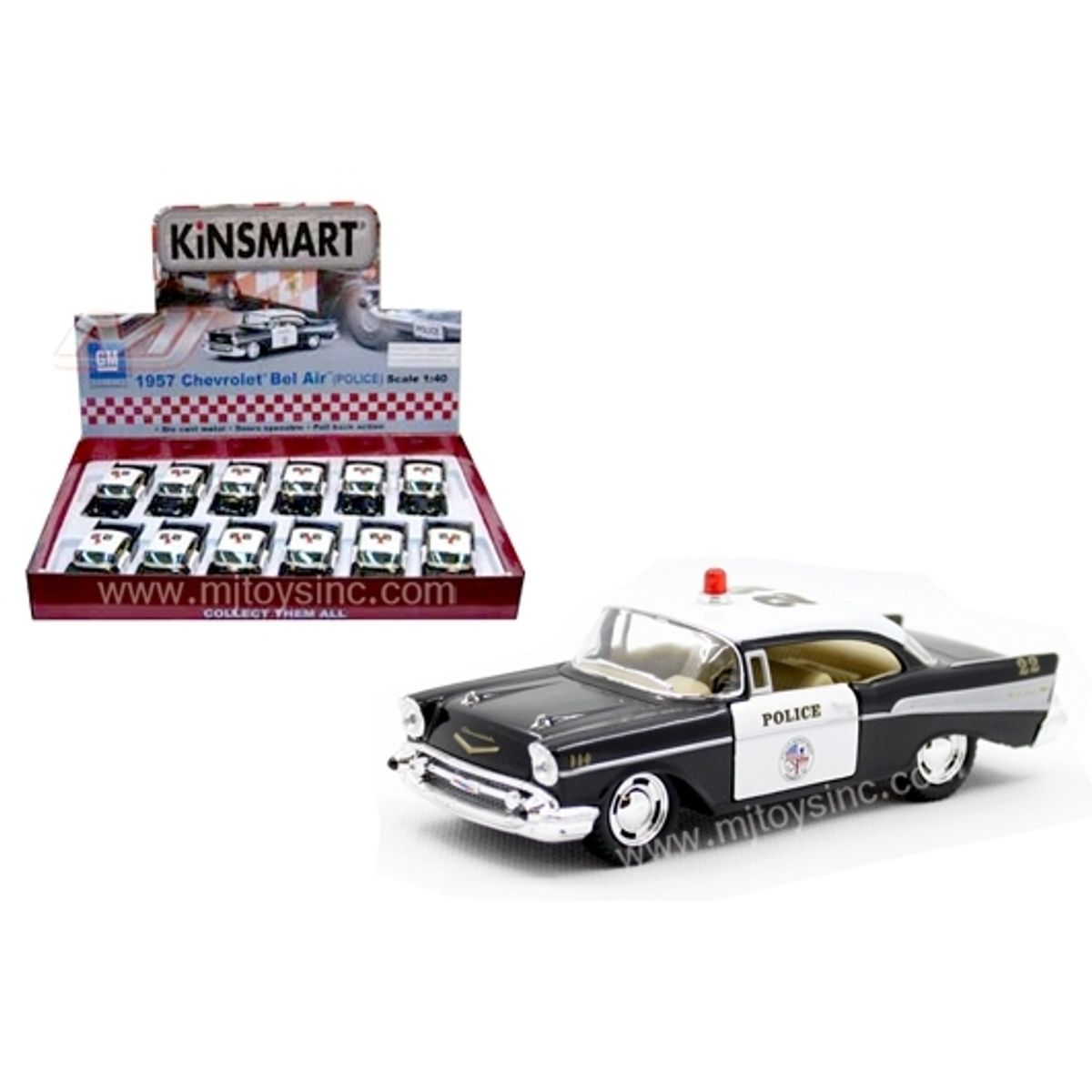 GENERICO - KINSMART 5323D 5PULG CHEVY BEL AIR 57 POLICE