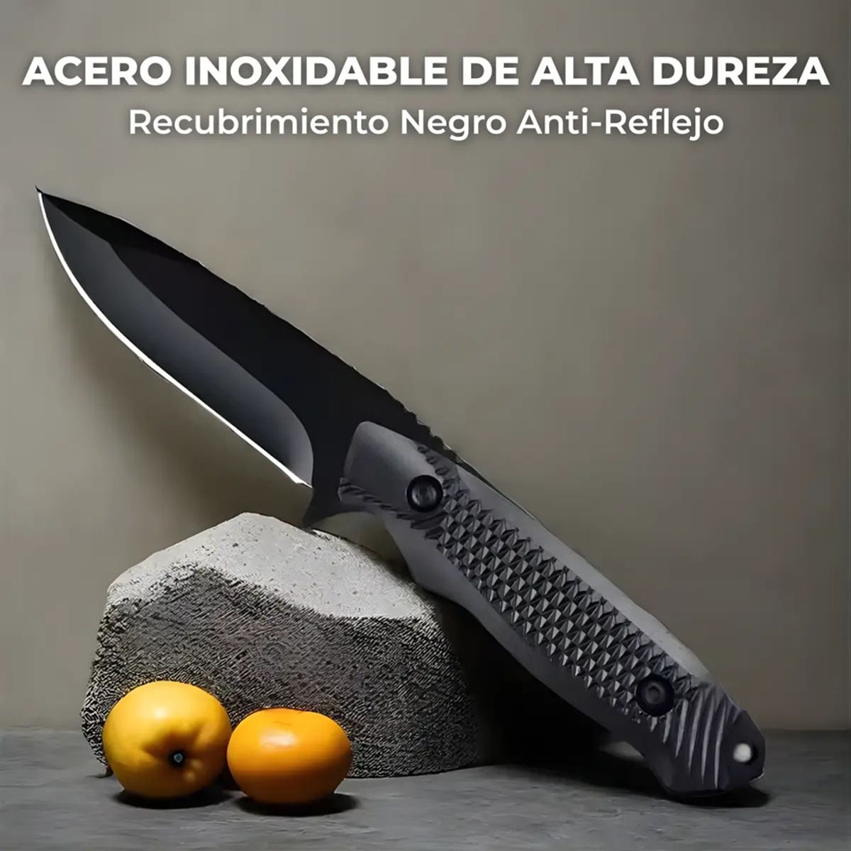 GENERICO - Cuchillo Táctico Supervivencia Camping Pesca Hoja Fija Funda