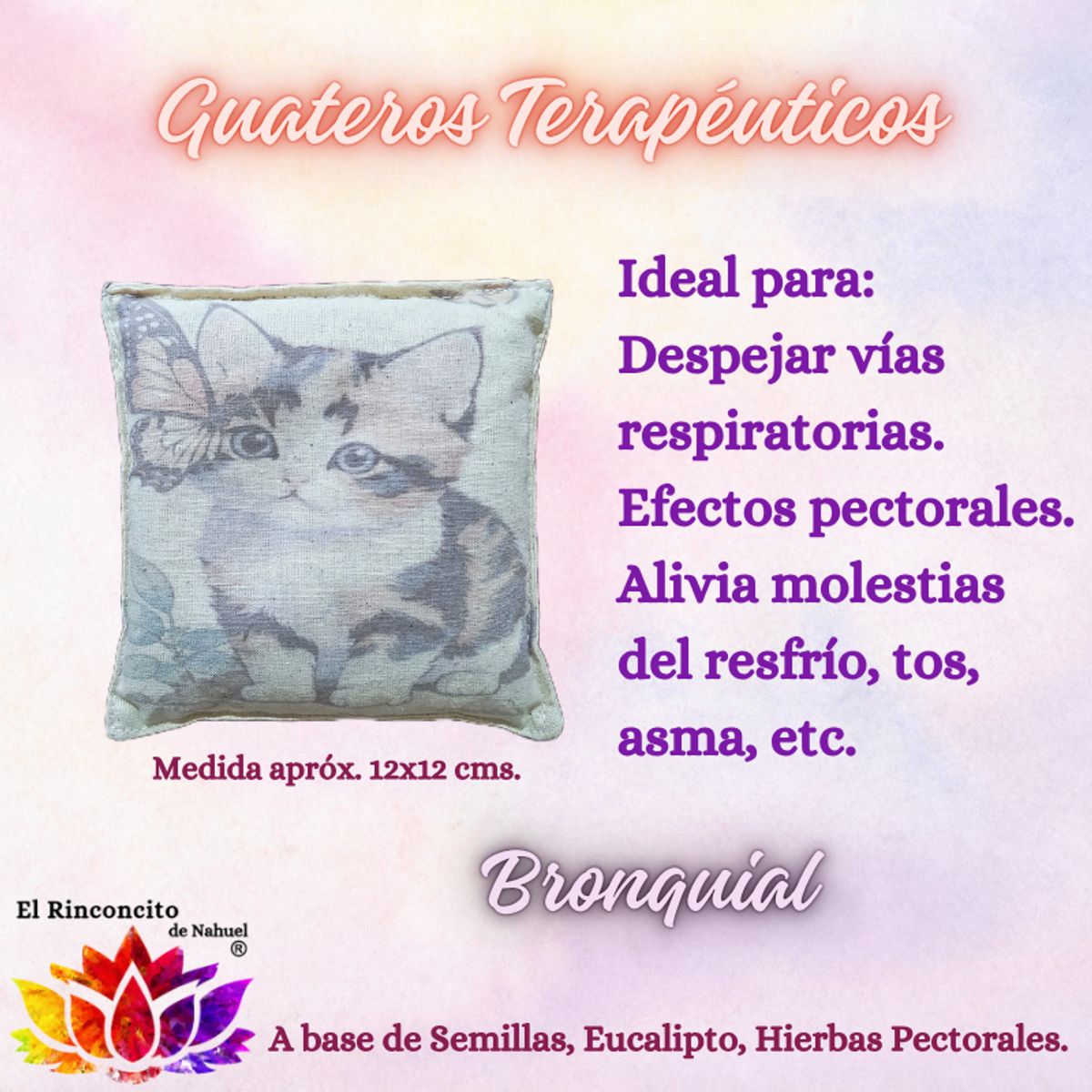 GENERICO - Guatero Bronquial Terapéutico de Semillas Cuarzos y Hierbas Medicinales