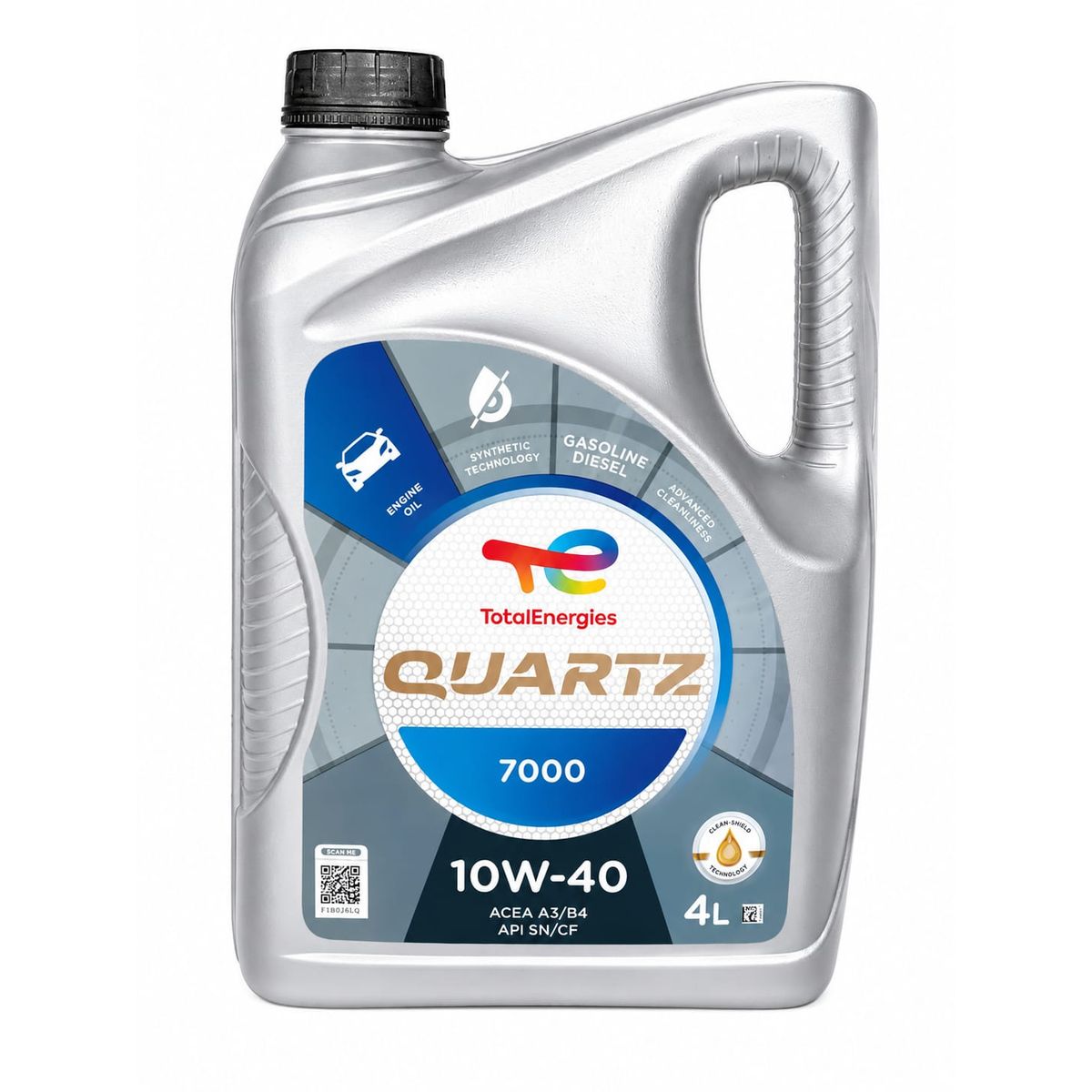 TOTAL - Aceite 10w40 total quartz 7000 semi-sintetico 4Lts