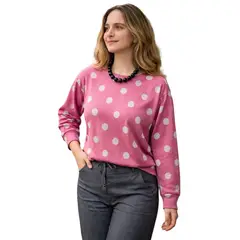 ACOCO - Sweater Mujer Dots Soft Rosado Puntos