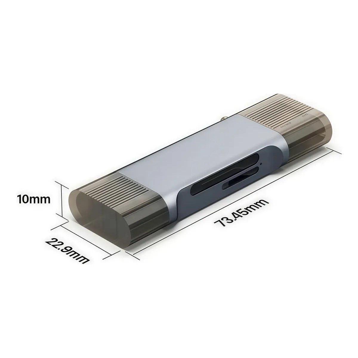 GENERICO - Adaptador 2 En 1 Lector Tarjetas Sd/tf Micro Sd, Usb3.0 Dual BELUG