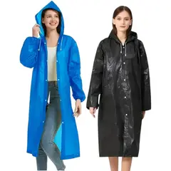 GENERICO - Pack 2 Capas Impermeable Poncho Lluvia Con Capucha Unisex