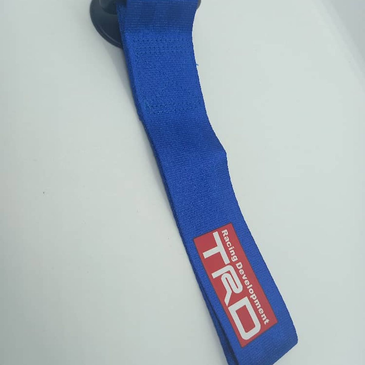 GENERICO - Cinta correa gancho de remolque ó arrastre tow strap universal TRD tunning PEGADO color AZUL