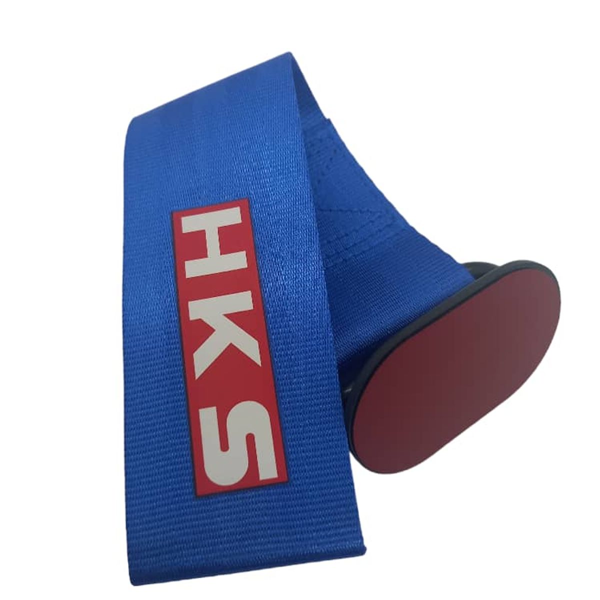 GENERICO - Cinta correa gancho de remolque ó arrastre tow strap universal HKS tunning PEGADO color AZUL