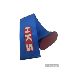 GENERICO - Cinta correa gancho de remolque ó arrastre tow strap universal HKS tunning PEGADO color AZUL