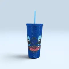 DISNEY - VASO TUMBLER SHINNY DE STITCH DOBLE PARED 650 ML