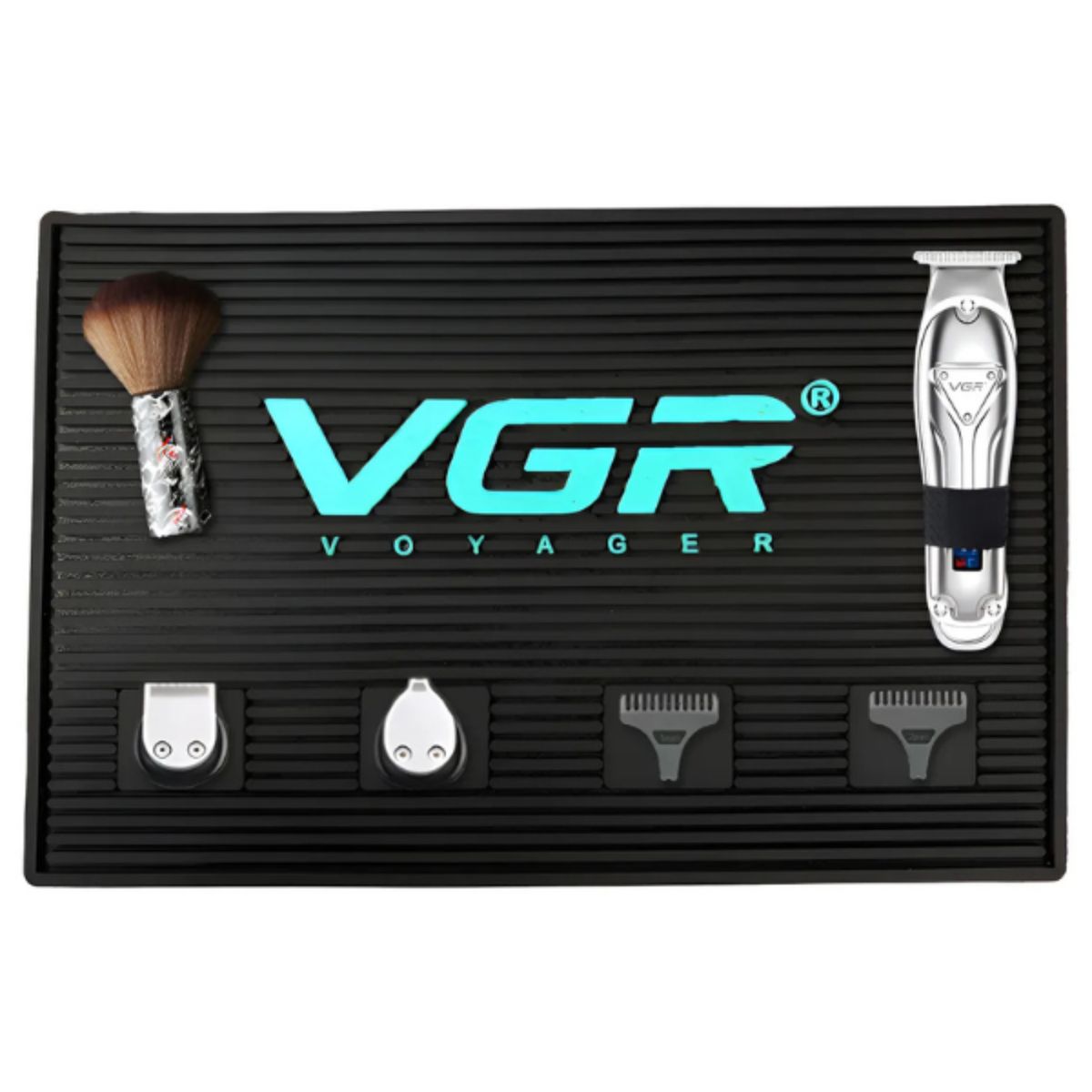 VGR - Alfombra VGR Silicona Antideslizante Magnetica Negro