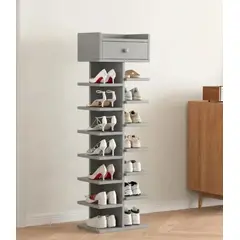 GENERICO - Zapatero Organizador Estante De Zapatos En Madera 14 Piezas GRIS