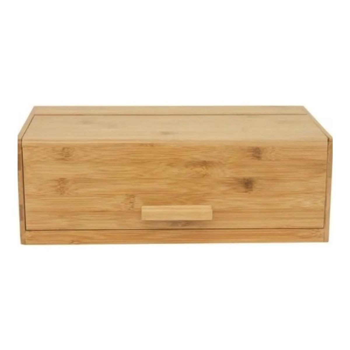 GENERICO - Panera De Bambú Con Tapa Caja Organizadora De Pan 40x23cm