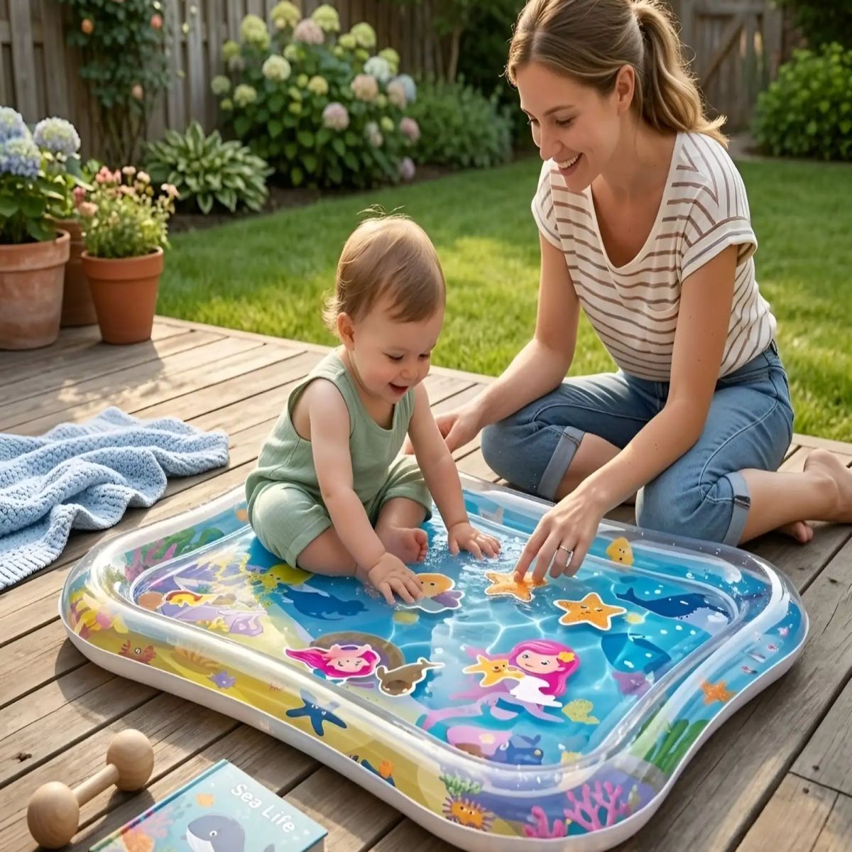 GENERICO - Alfombra Estimulacion Sensorial de Agua Inflable Infantil