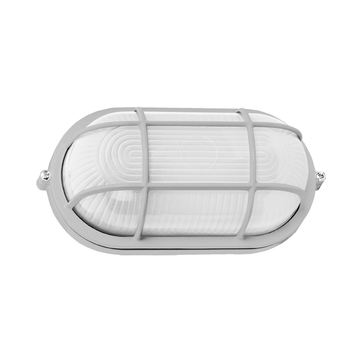 TECHNOLAMP - Foco Tortuga Ovalado 60w E27 Ip44 Con Rejilla Gris