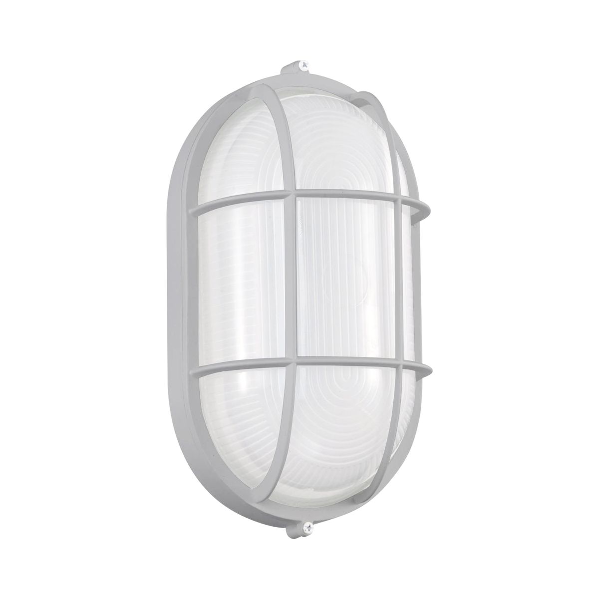 TECHNOLAMP - Foco Tortuga Ovalado 60w E27 Ip44 Con Rejilla Gris