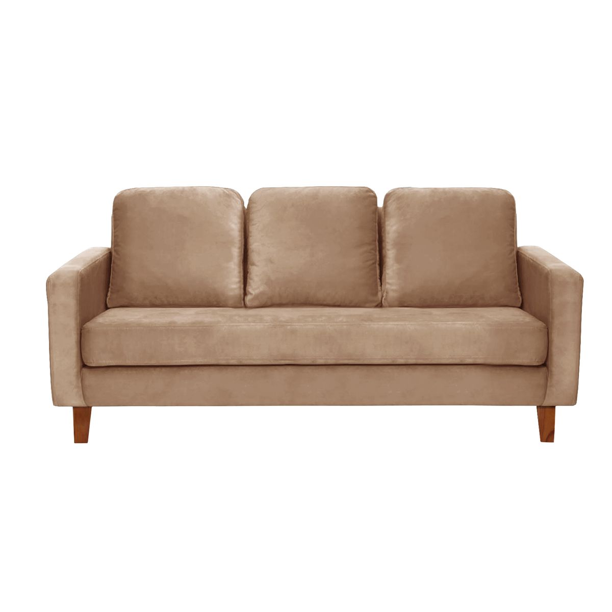 LATAM HOME - JUEGO DE LIVING 3-1 SOFA VENECIA 3C TELA VELVET + SITIAL MUNICH TELA