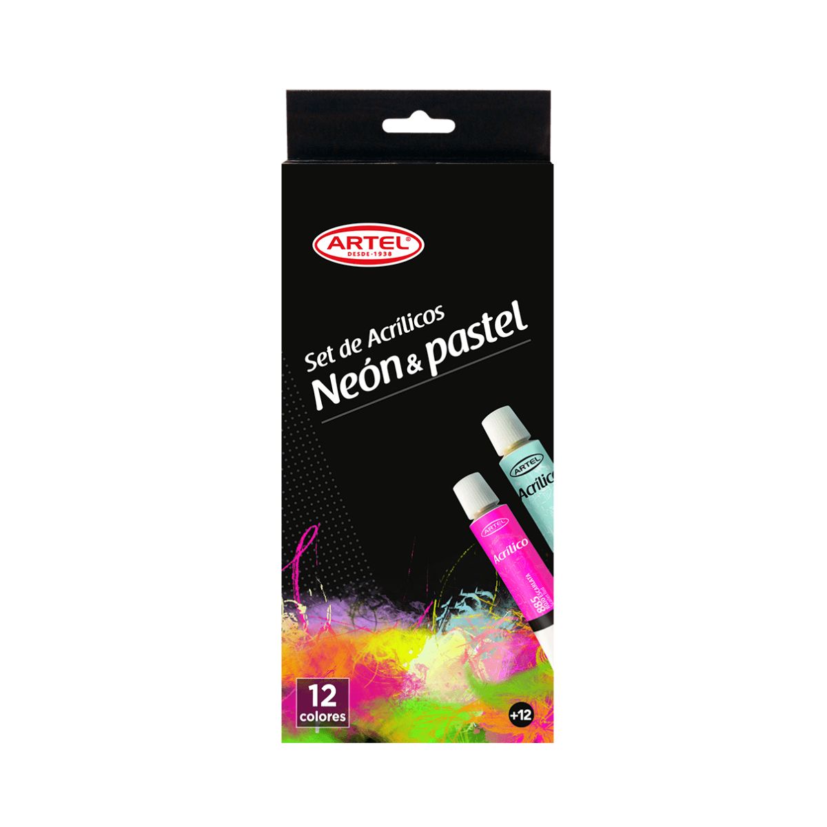 ARTEL - Set Pintura Acrílica Artel 6 Neón+6 Pastel 12 Ml