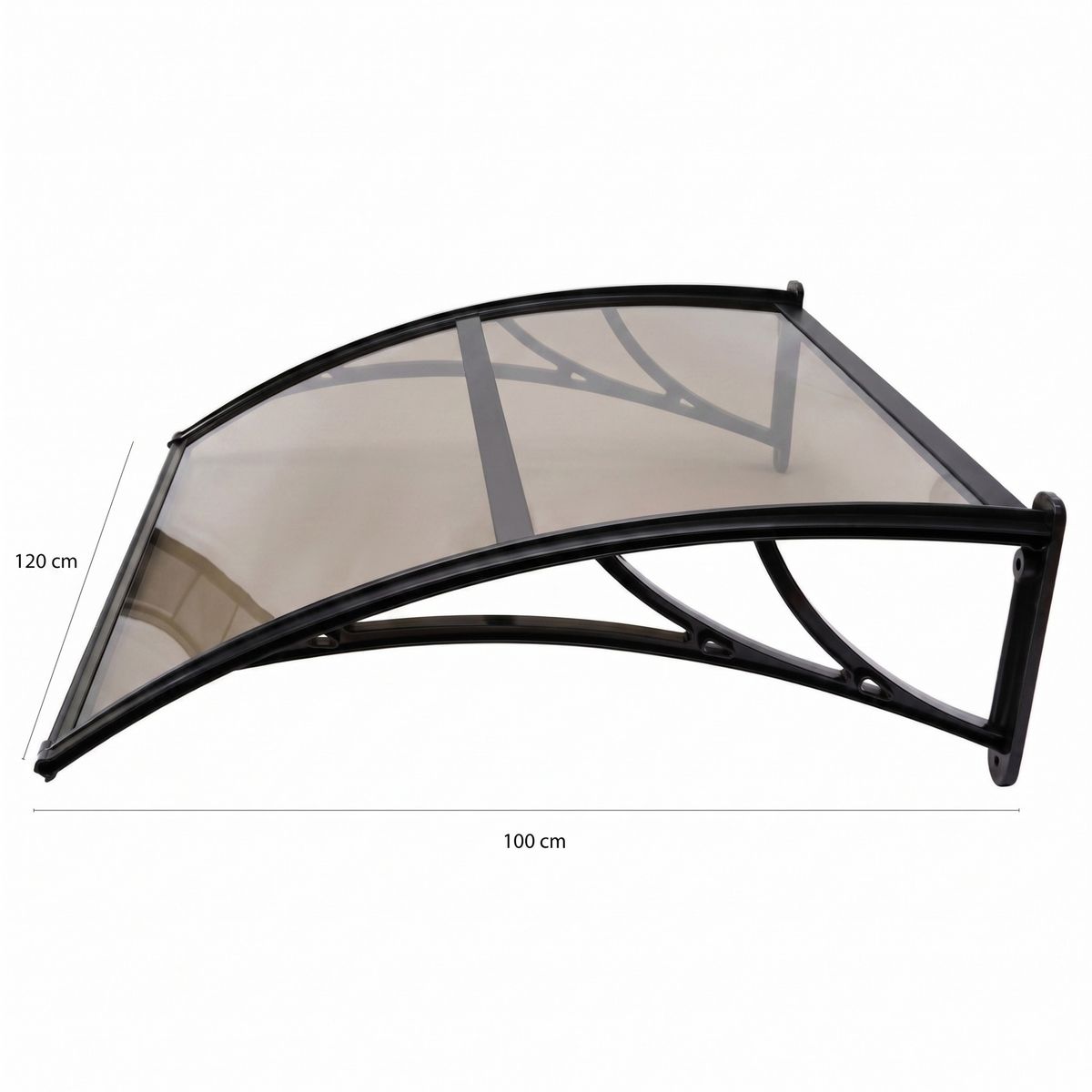 DVP - Alero Ultra Policarbonato Compacto Curvo Bronce 1,0x1,2mts