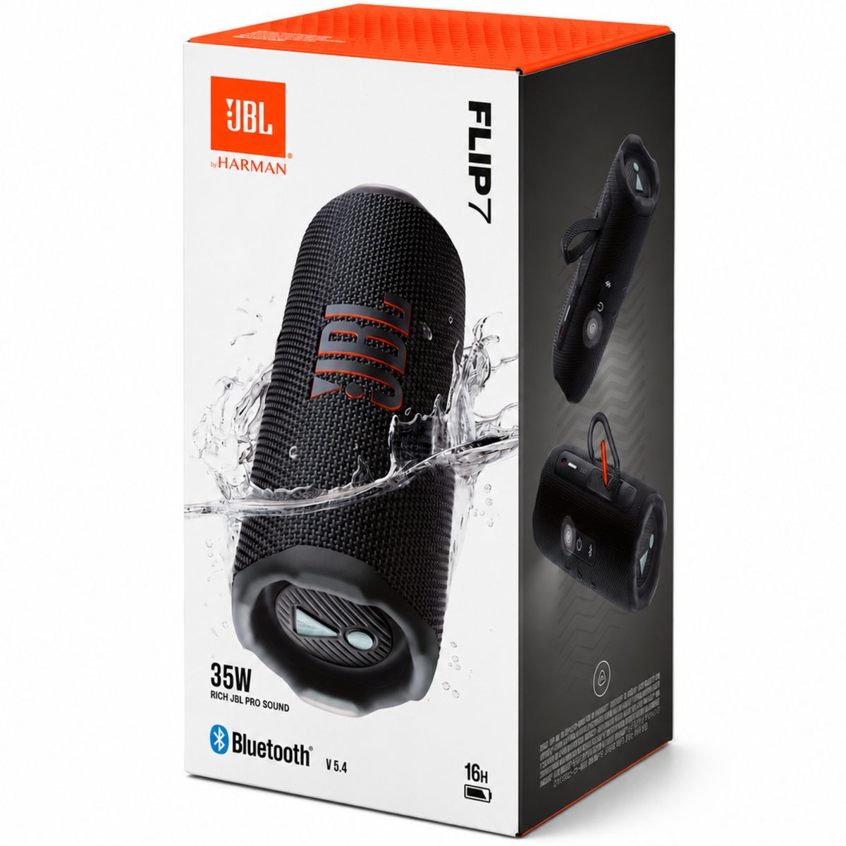 JBL - Parlante Blueooth JBL Flip 7 Black Waterproof 35W Sound Boost