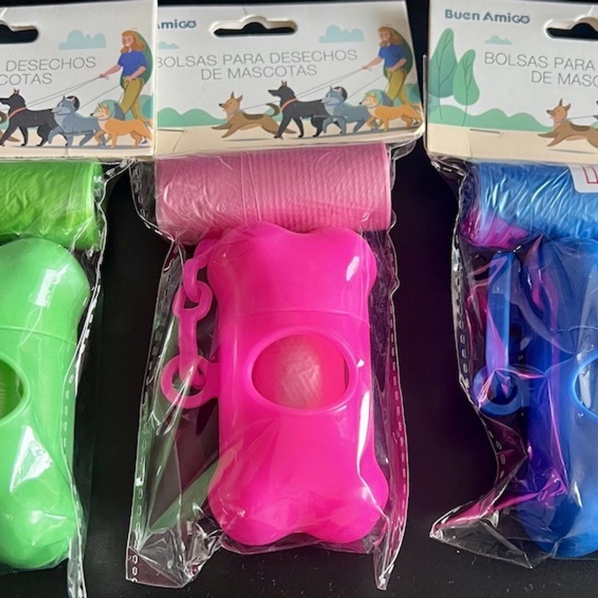 GENERICO - Portabolsas para Desechos de Mascotas con 2 Rollos de Bolsas