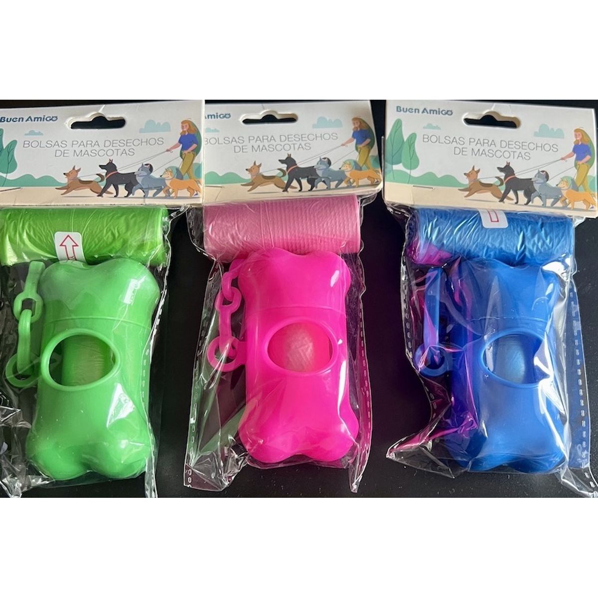 GENERICO - Portabolsas para Desechos de Mascotas con 2 Rollos de Bolsas