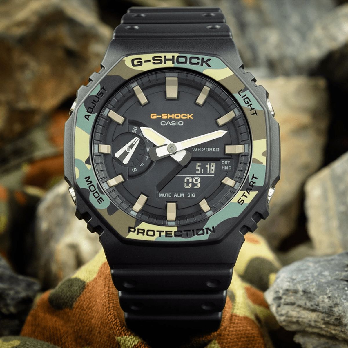 CASIO - RELOJ CASIO GSHOCK GA2100SU-1A HOMBRE CARBONO ANTIGOLPE WR200M