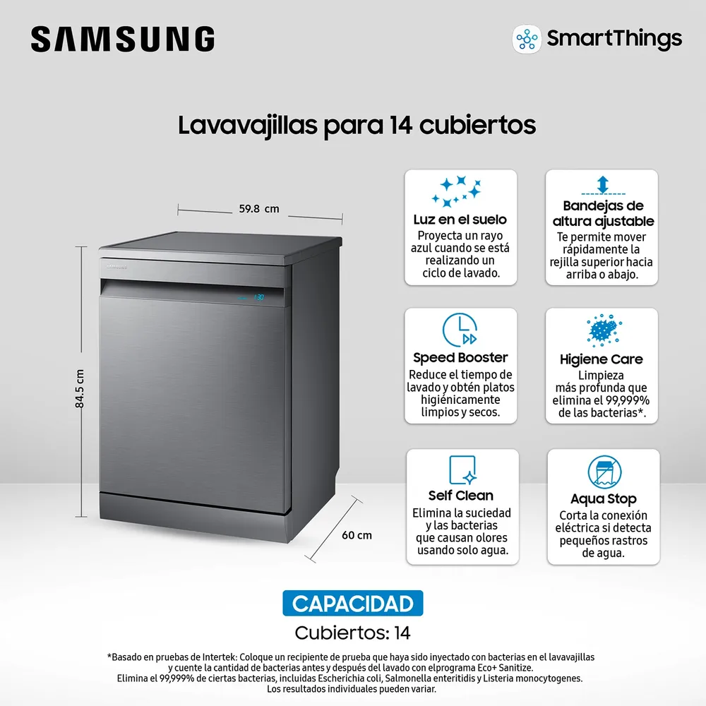 Lavavajillas 14 cubiertos DW60A8050FS/ZS, foto 6