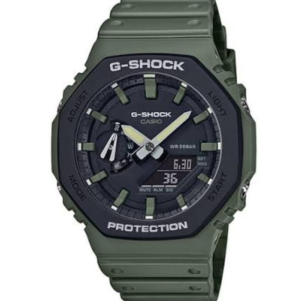 CASIO - RELOJ CASIO GA2110SU-3A HOMBRE CARBONO ANTIGOLPE WR200M