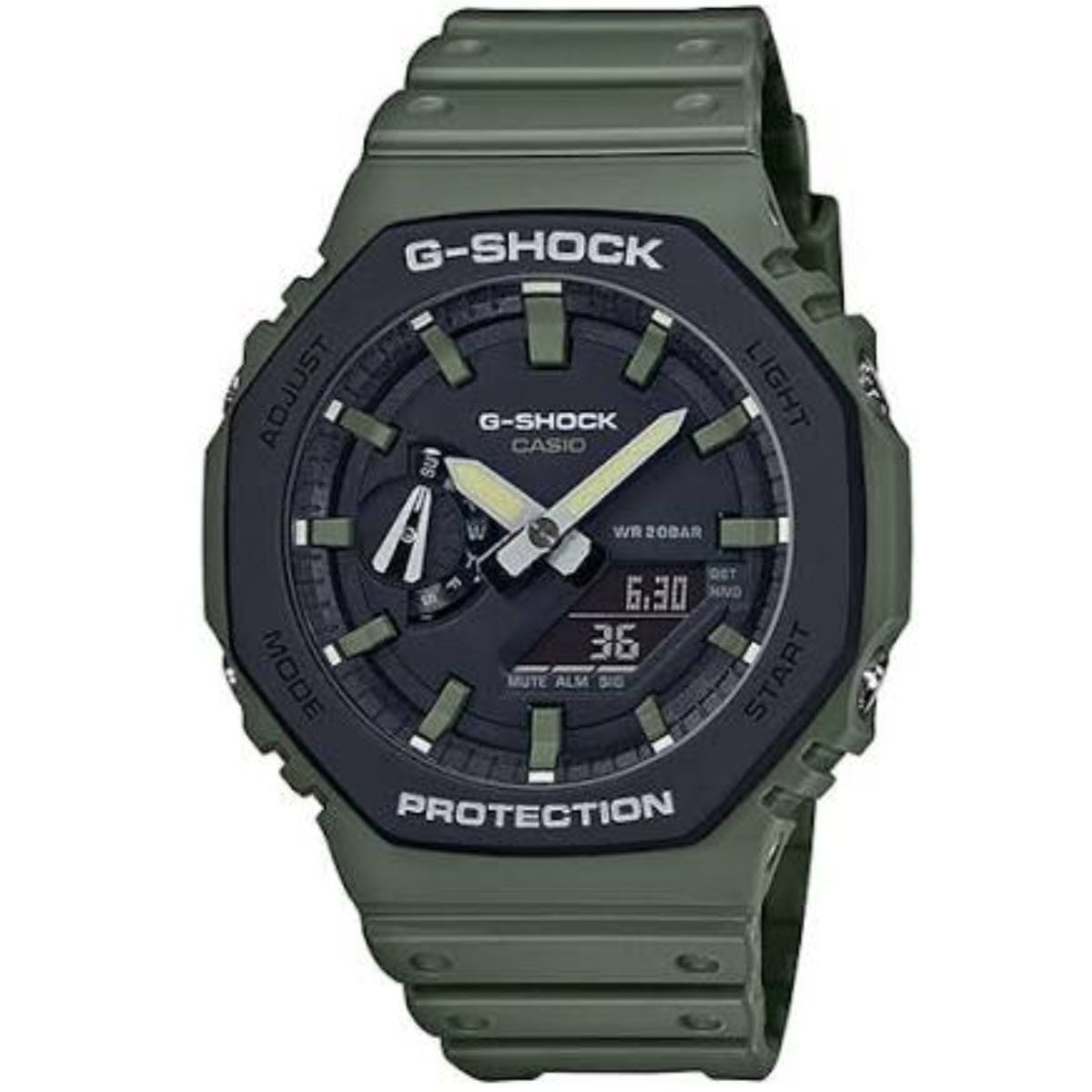 CASIO - RELOJ CASIO GA2110SU-3A HOMBRE CARBONO ANTIGOLPE WR200M