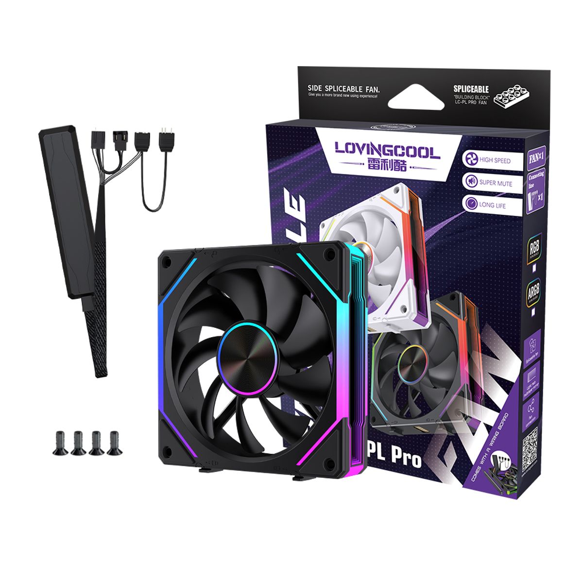 GENERICO - Ventilador Pc 120mm Argb Lovingcool Pl-120 Pro Modular Rgb