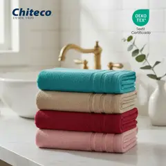 CHITECO - Pack 4 Toallas 450g Algodón 140 X 70 Cm Baño Premium Colors