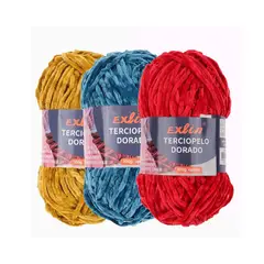GENERICO - Lana Terciopelo Exlin – Set de 10 ovillos de 100g