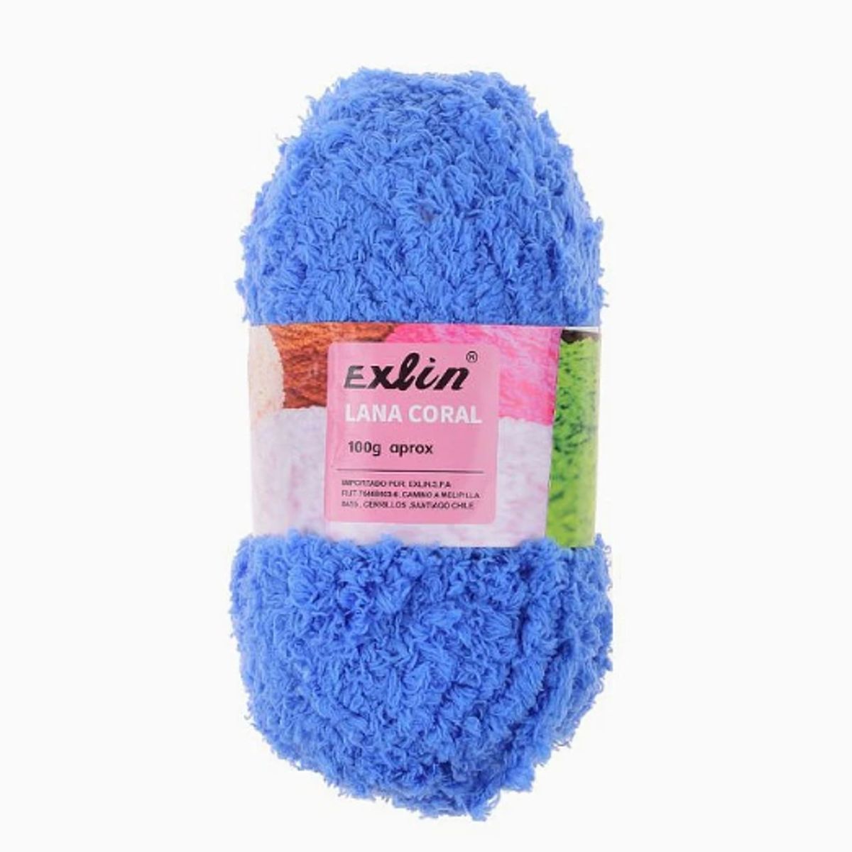 GENERICO - Lana Coral Exlin Azul Rey – Set de 10 ovillos de 100g