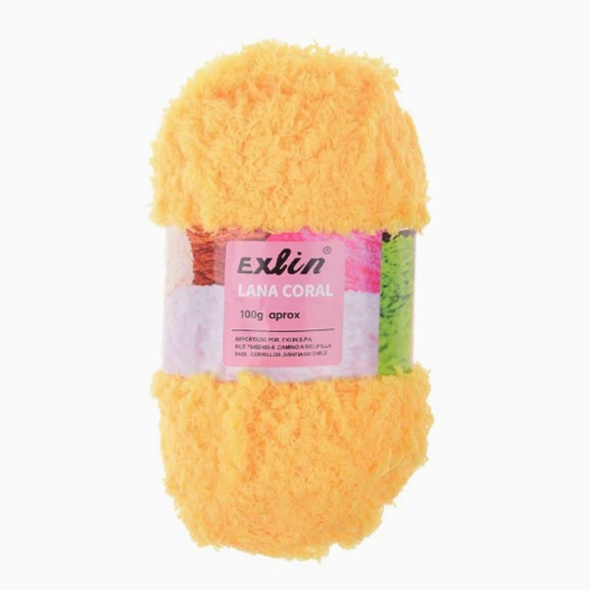 GENERICO - Lana Coral Exlin Amarillo Dorado – Set de 10 ovillos de 100g