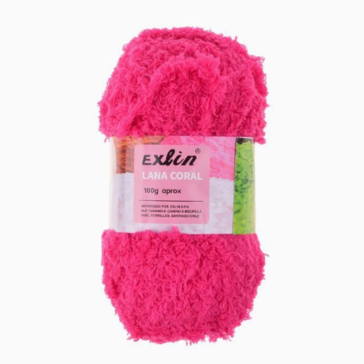 GENERICO - Lana Coral Exlin Rojo Rosa – Set de 10 ovillos de 100g