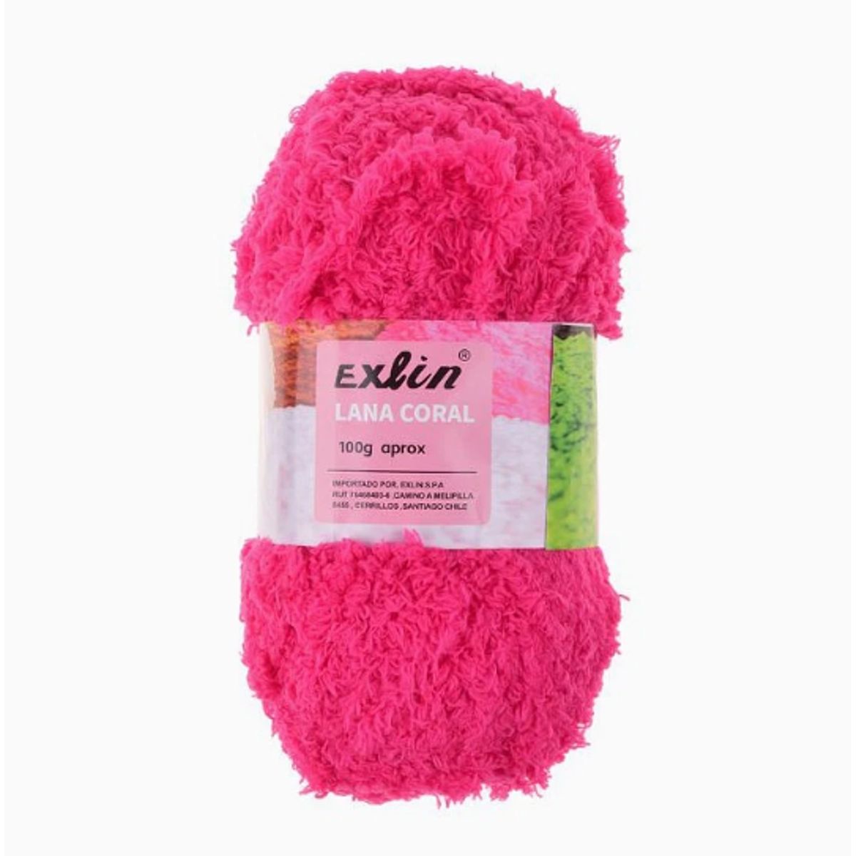 GENERICO - Lana Coral Exlin Rojo Rosa – Set de 10 ovillos de 100g