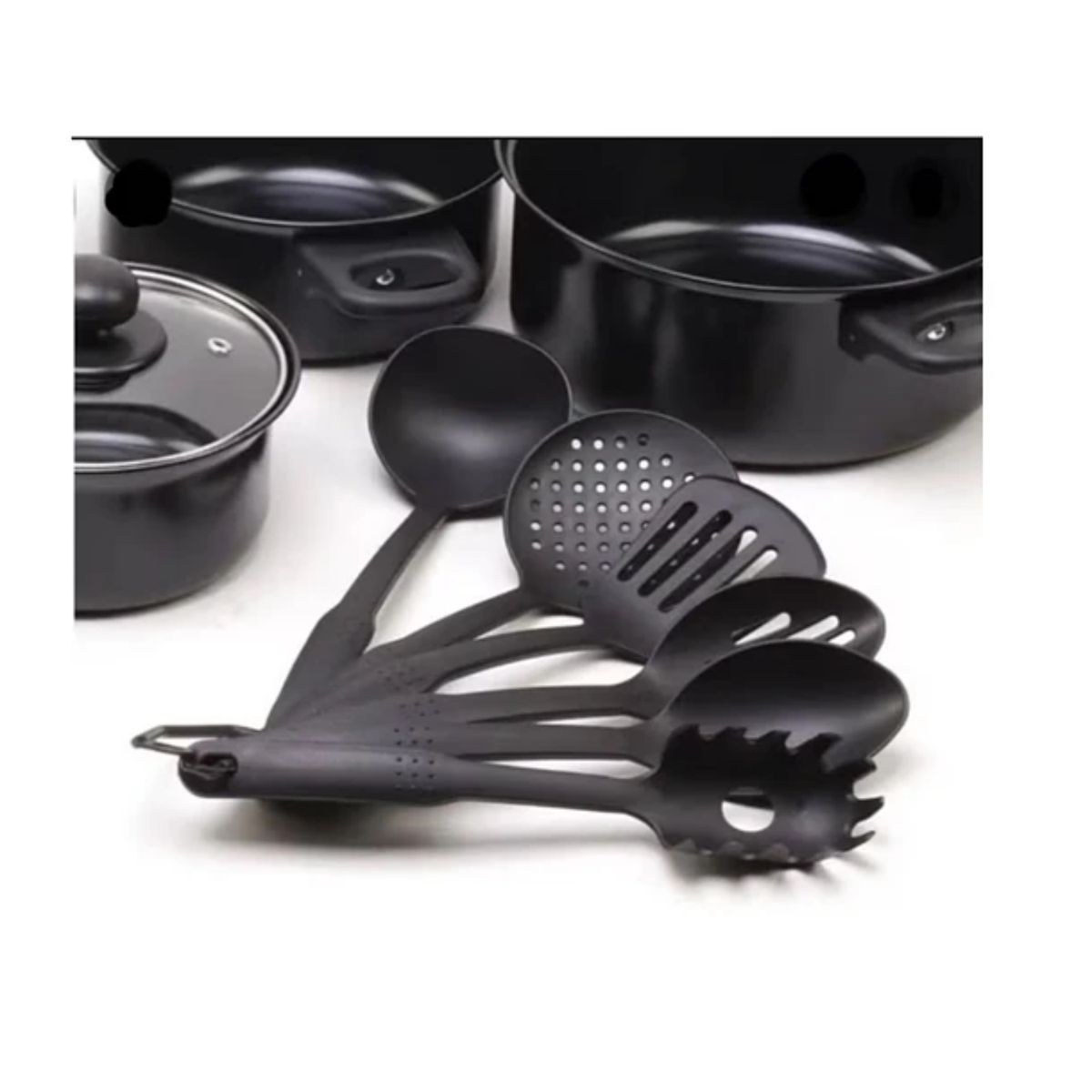 GENERICO - Batería Ollas Cocina Y Utensilios 13 Piezas Antiadherentes