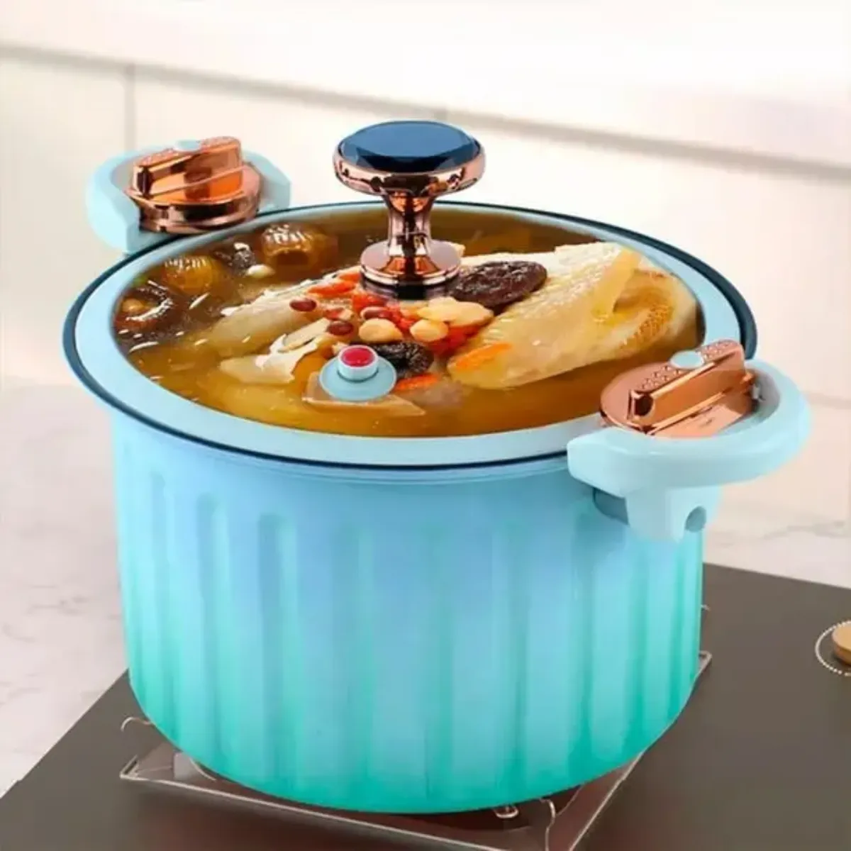 Olla De Micro Presión Antiadherente 28cm 10 Litros Con Tapa, marca GENERICO - Foto 2