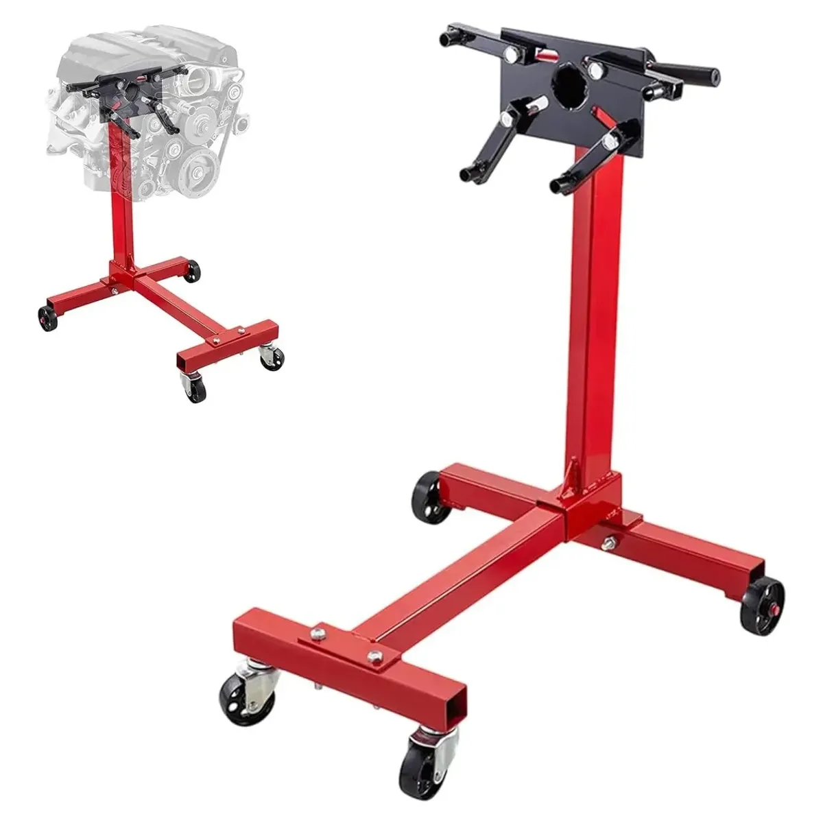 TSKY CHILE SHOPPING - Soporte Multibanco Motor Plegable 500 Kg Profesional, Bastidor de soporte para reparación del motor