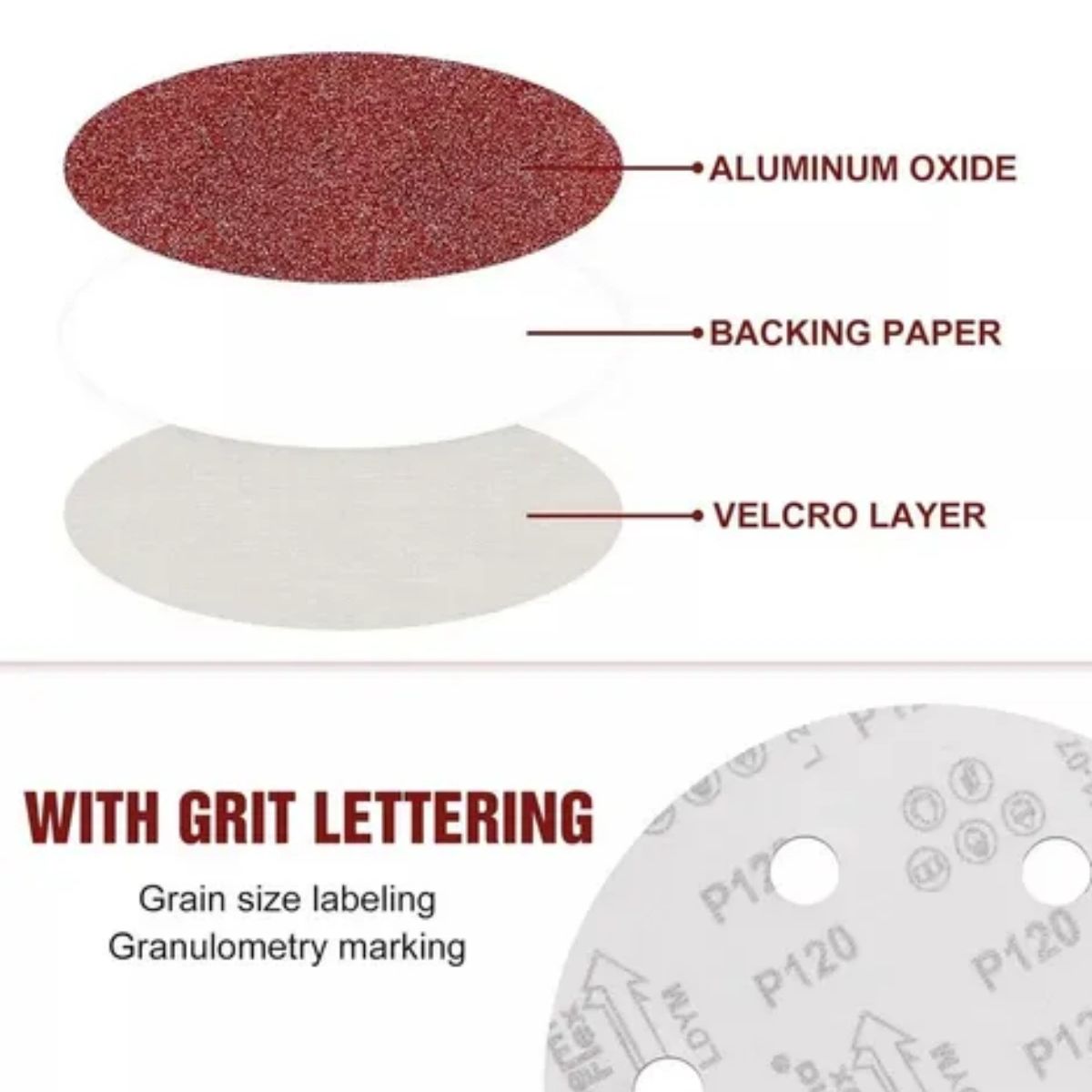 GENERICO - Disco Lija Autoadhesivo 225mm Grano 80 Set 10 Unidades