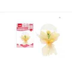 GENERICO - Globo Burbuja Led con Rosa Amarillo
