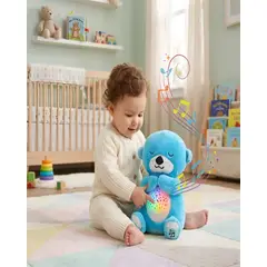 GENERICO - Peluche Nutria de Apego Proyector Ruido Blanco Bebe 01