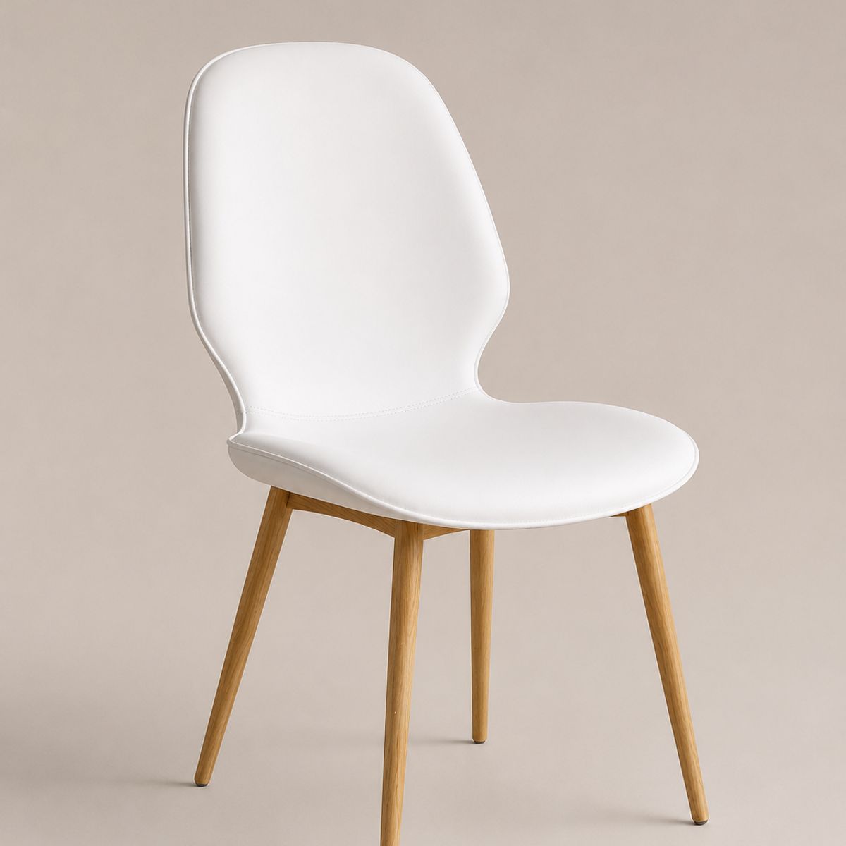 GENERICO - Pack 4 Sillas De Comedor Modelo Fiori Ecocuero